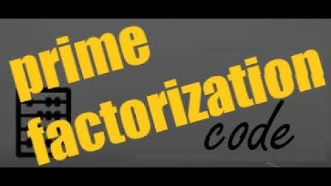 Find Prime Factors Of A Number | Python App Tutorial