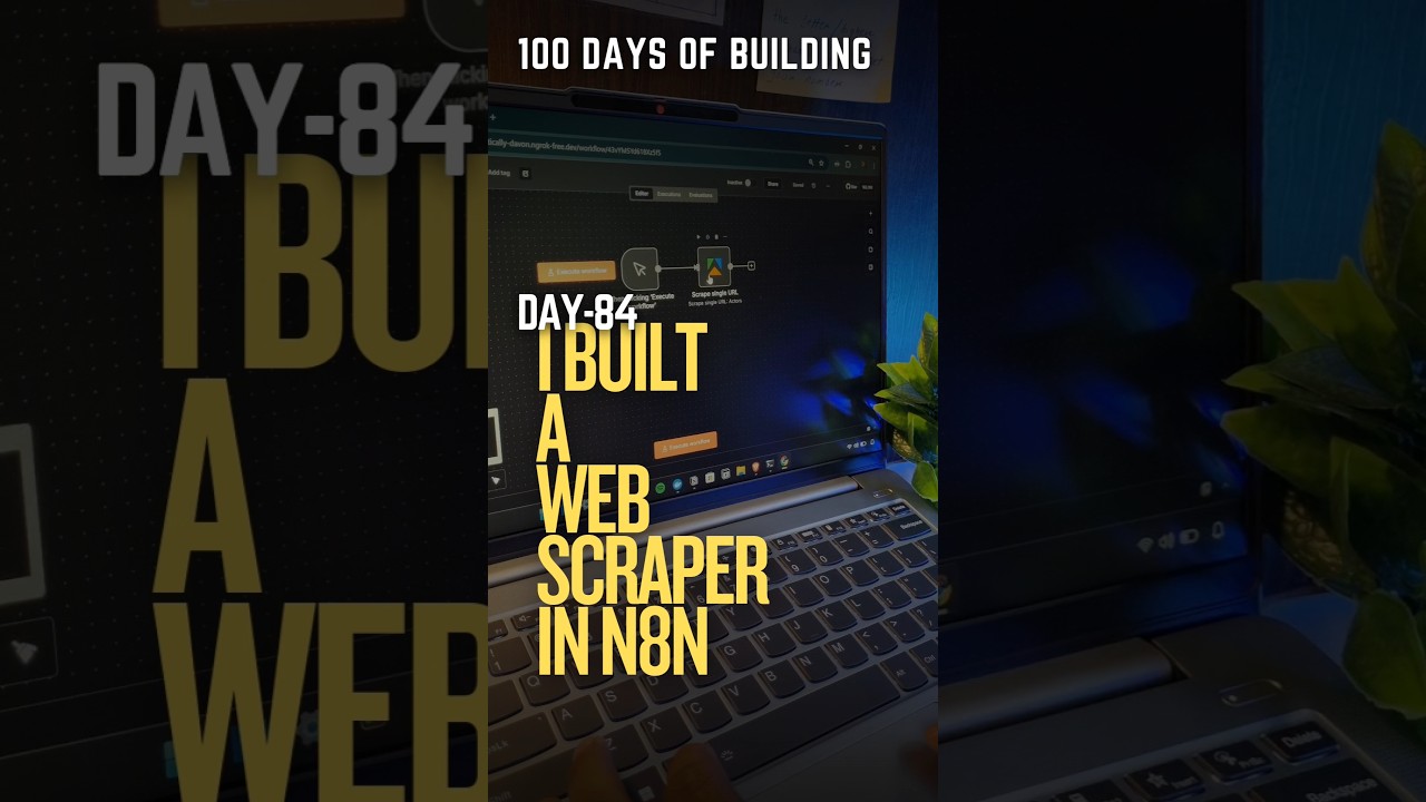 Day-84/100, I built a web scraper in n8n. 