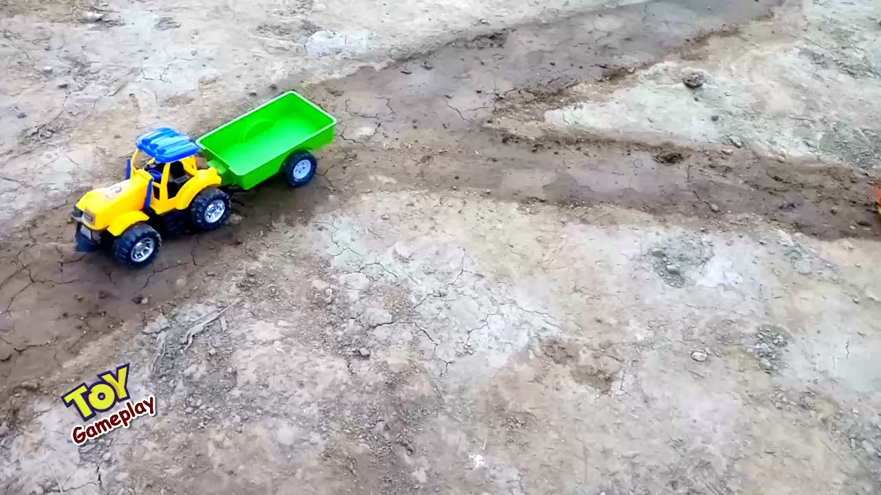 jcb | jcb machine fully loaded sand by truck | jcb video , Tractor and trali for kidz