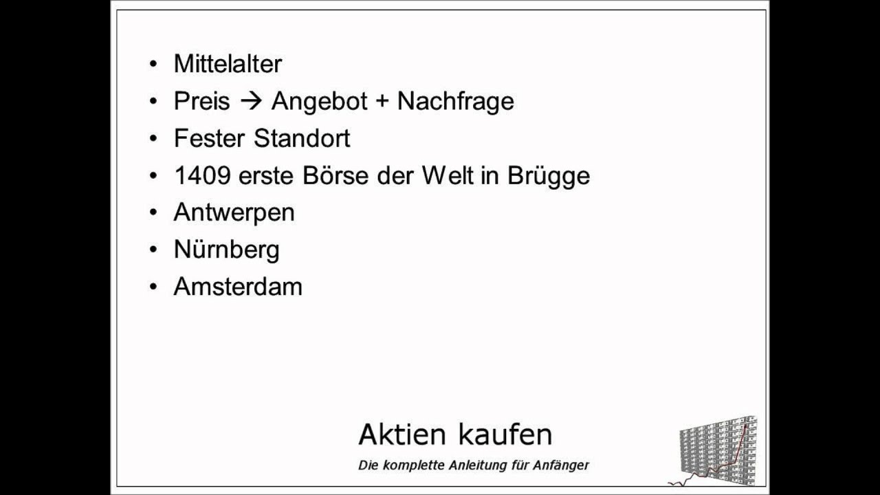 Die Geschichte der Börse