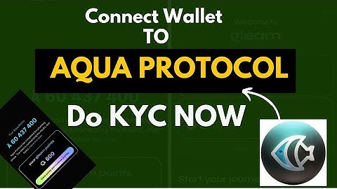 Aqua Protocol Update: Connect Wallet and Do Your KYC NOW