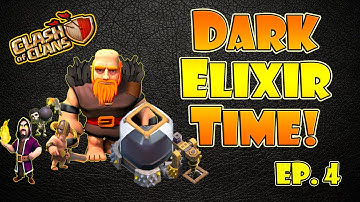 "Best Dark Elixir Farming Strategy" TH9 GiBarch with Wizards?! - Clash of Clans DE Farming #4