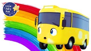 rainbow bus learn colors go buster more nursery rhymes and baby songs little baby bum