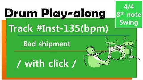 Drum Play-along ( Drumless ) / #Inst 135bpm / with click /