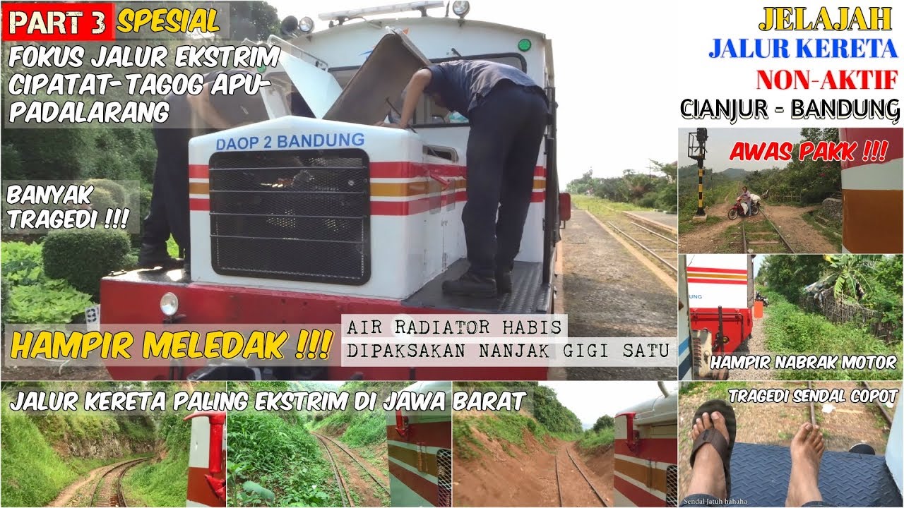 JALUR KERETA EKSTRIM | (Part 3) Jelajah Jalur Kereta Cianjur-Bandung dengan Lori Inspeksi