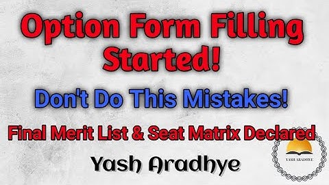 Option Form Filling Started | don