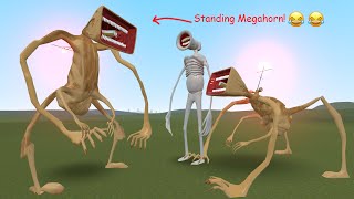 The New STANDING MEGAHORN is HILARIOUS!! Garry's Mod [Leovincible Siren Head Walking Megahorn]