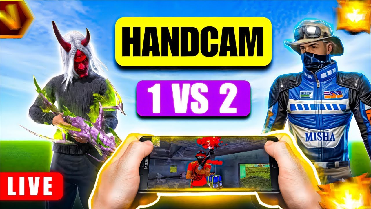 ⚡ Handcam Live Stream | 4v4 Custom | Headshot + One Tap Show 💯 