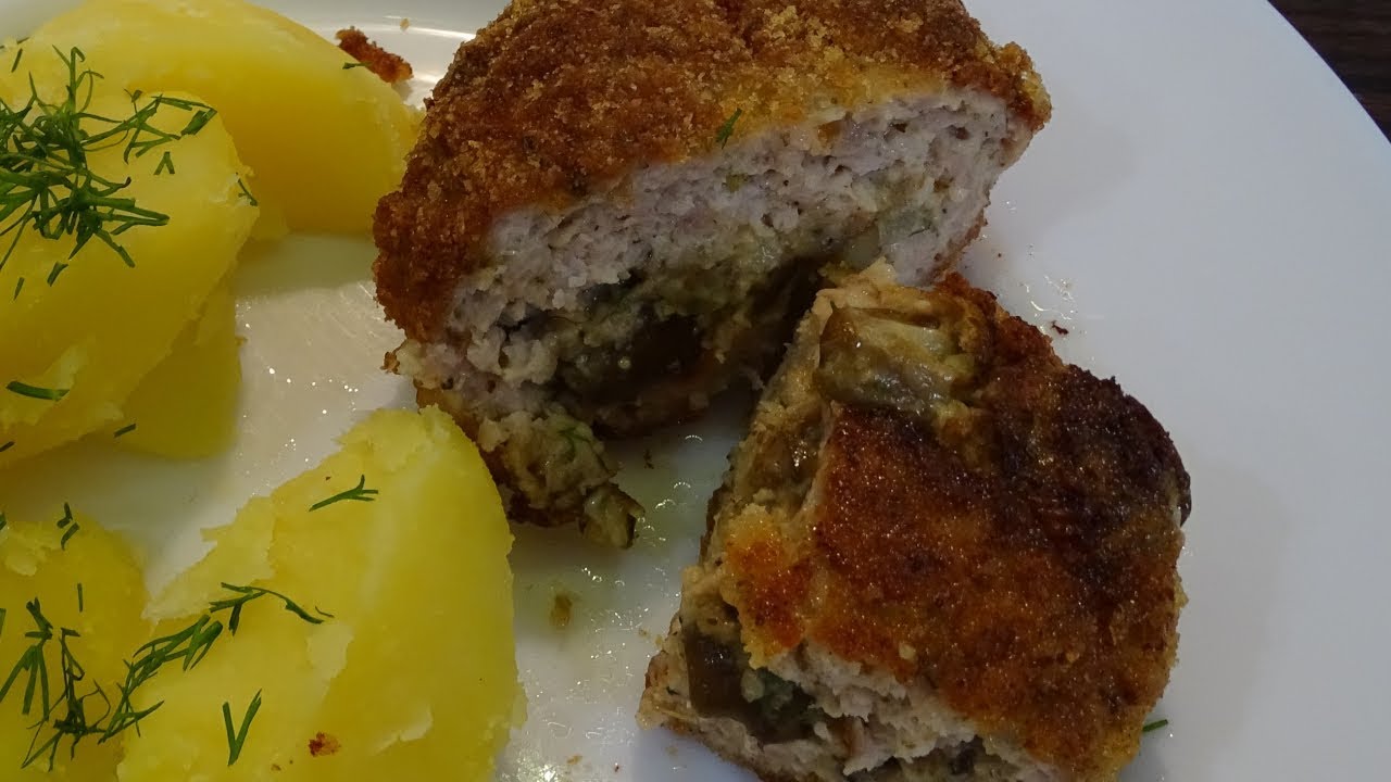 Zrazy mielone z grzybami leśnymi