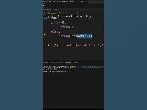 Recursion in Python | Check out my full video for a better explanation ...