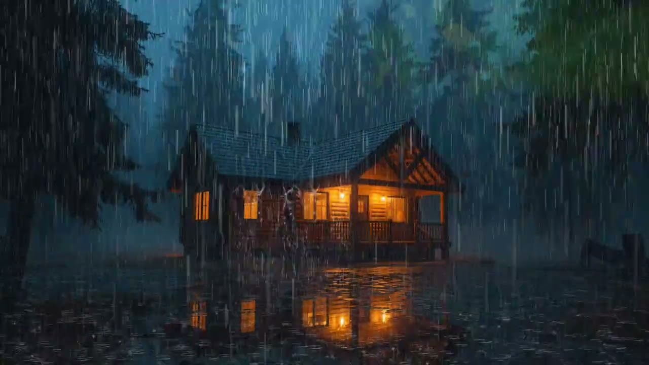 Rain Sounds in a Dark Bedroom (No Ads) 🌧 | Relaxing Japanese Rainy Night for Deep Sleep & Relaxation