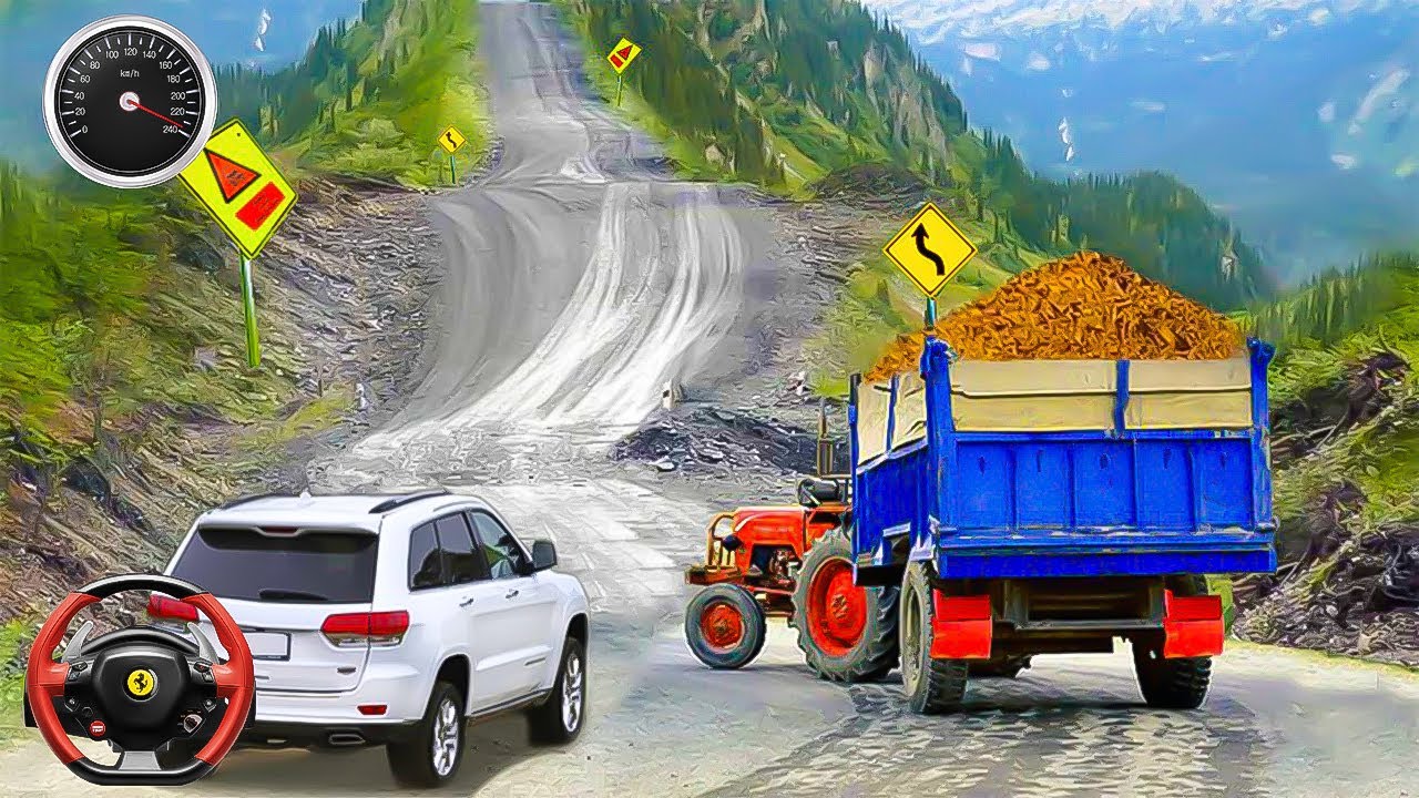 Hill Cargo Tractor Trolley Driver - Farming Simulator । Android Gameplay