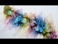 Alcohol Ink, Beginner Tutorial  Fluid Art ( in real time)  ( nr 56 )