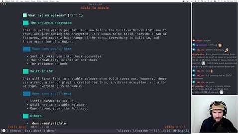 [Full VOD] - Scala | NeoVim - All the info you ever wanted.