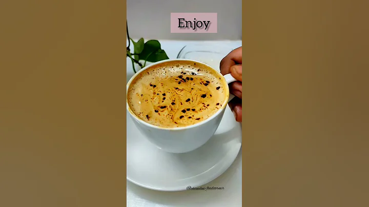 #shorts easiest Creamy and frothy cappuccino coffee at home || without Machine