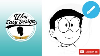 HOW TO DRAW NOBITA - EASY STEP BY STEP FROM ANDROID (PART 1) screenshot 4