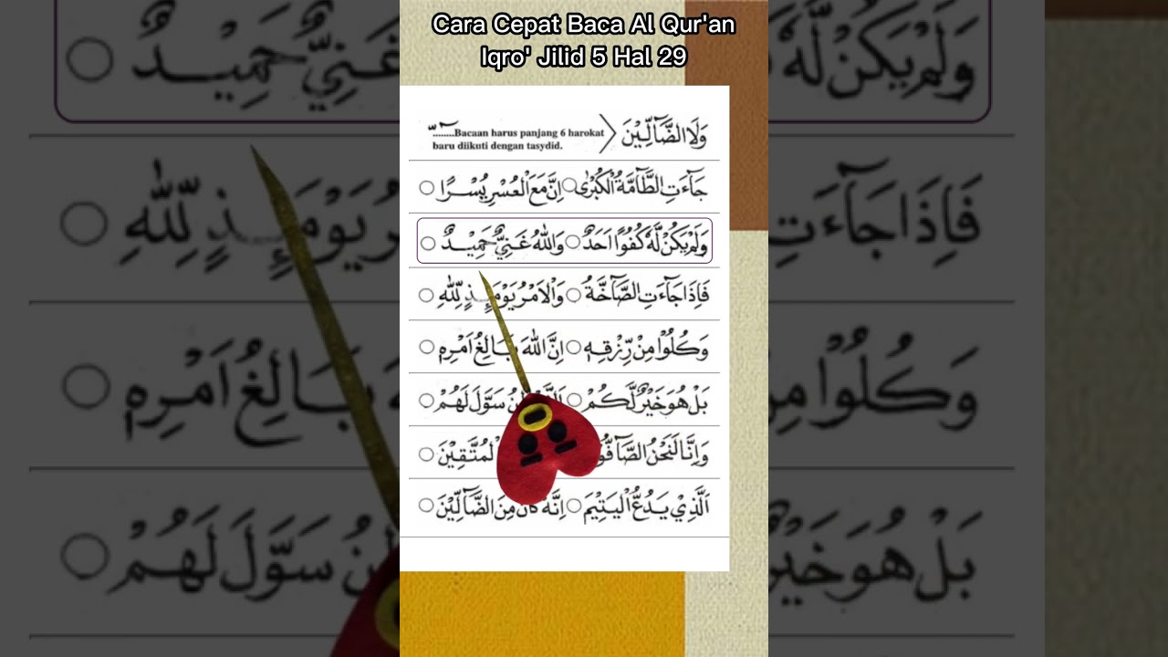 Belajar Iqro' Jilid 5 Hal 29 