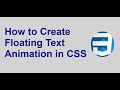 How to Create Floating Text Animation in CSS Step by Step Tutorial