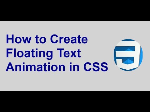 How to Create Floating Text Animation in CSS Step by Step Tutorial ...