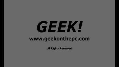 GEEK! Video Intro