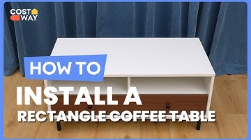 How to Install the 2 Tier 40 Inch Length Modern Rectangle Coffee Table | JV10633 #costway #howto