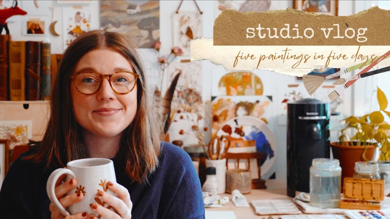 Studio Vlog #40 - A Cozy Week Creating Five Paintings in Five Days ...