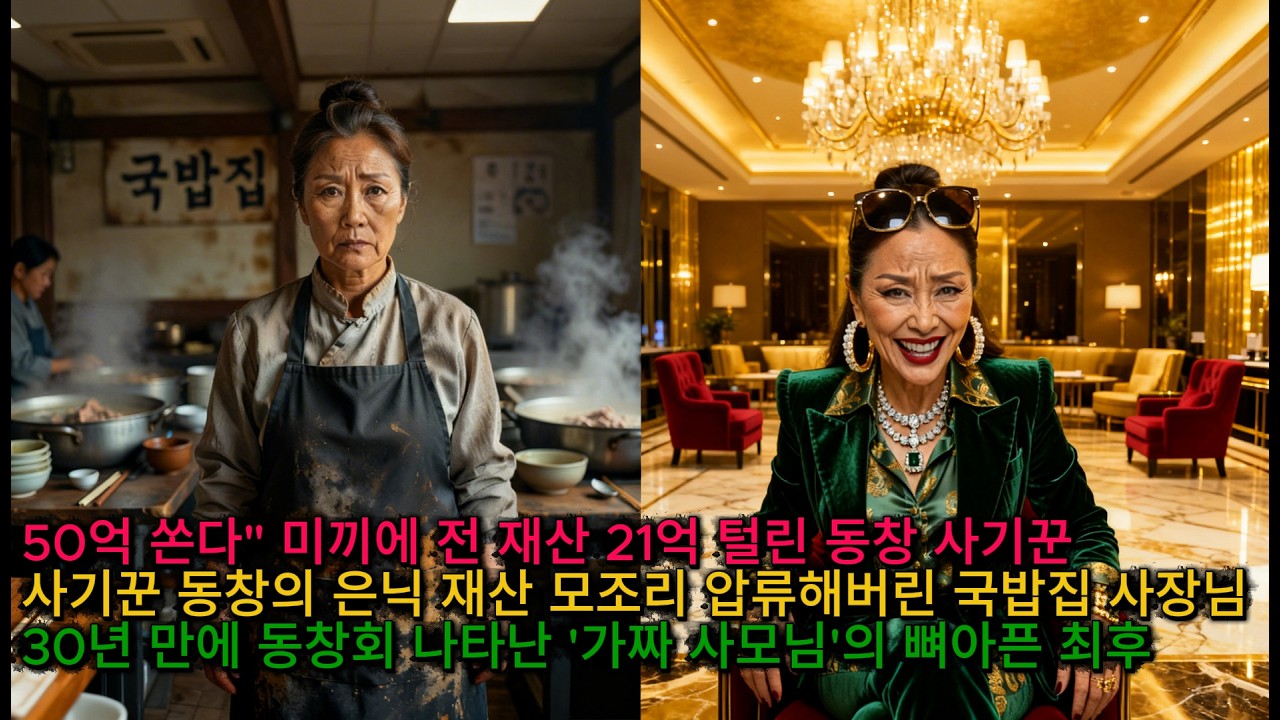 30년 만에 나타나 동창들 퇴직금 뜯어낸 사기꾼... '50억 투자' 미끼로 숨겨둔 돈 21억 전부 압류해버린 국밥집 사장님 l 인과응보 ep. 친구사기 사이다