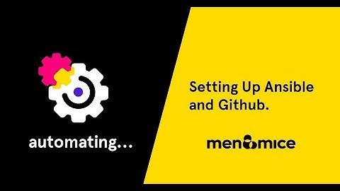 Setting up Ansible and Github