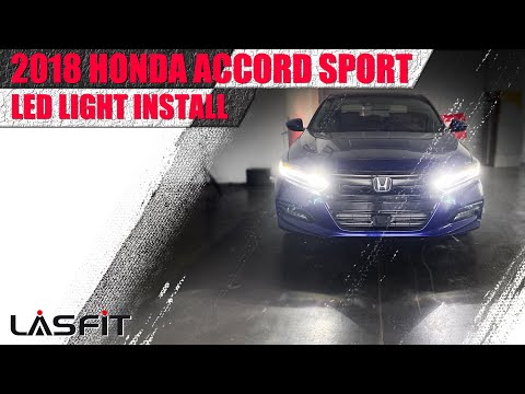 2018 Honda Accord Sport | How to install LED headlight high beam turn signal backup light bulbs