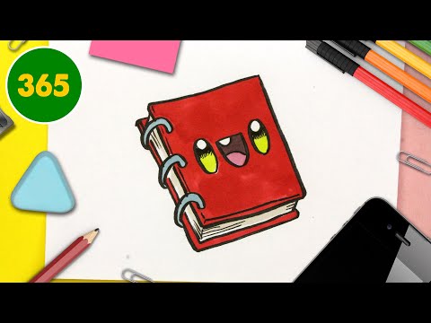 COMMENT DESSINER CAHIER KAWAII ÉTAPE PAR ÉTAPE – Dessins kawaii