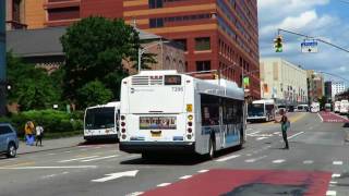 NYC Bus: Bayside bound XD40 7396 Q31 at Archer Av/150 St