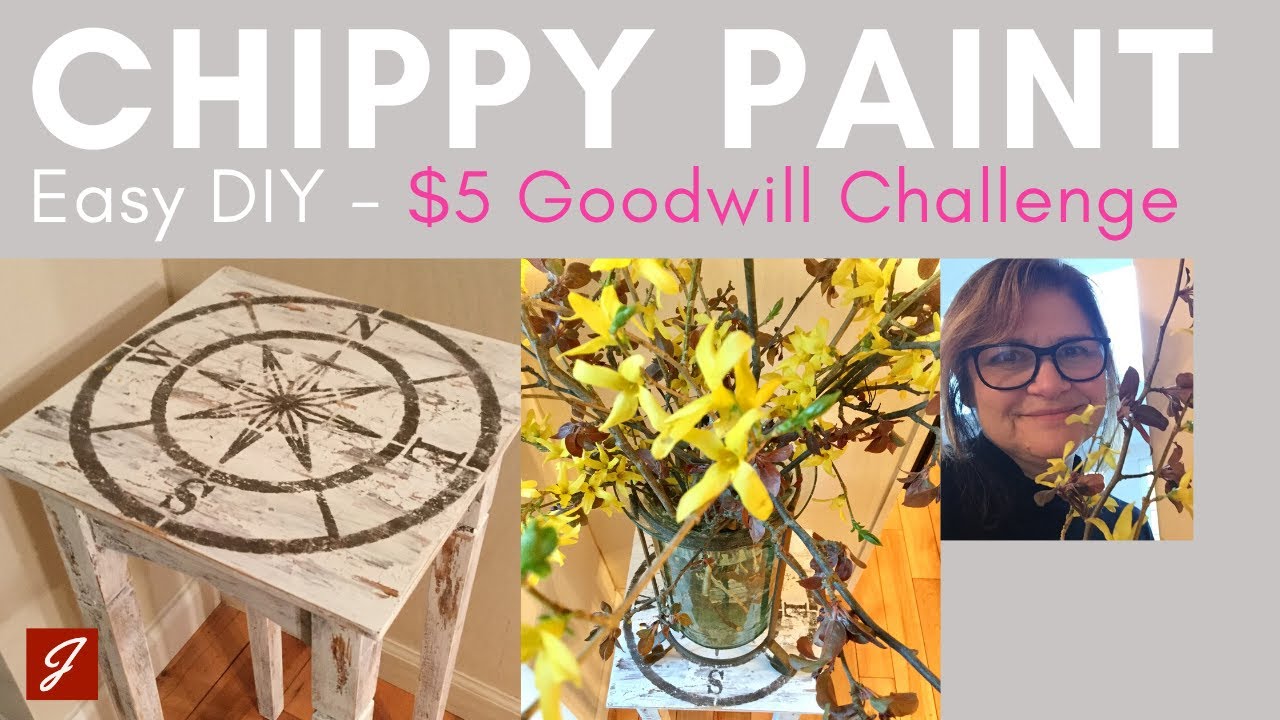 Chippy Paint Easy DIY - $5 Goodwill Challenge