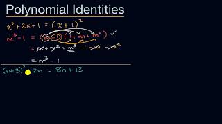 Math Algebra II - Polynomial identities introduction