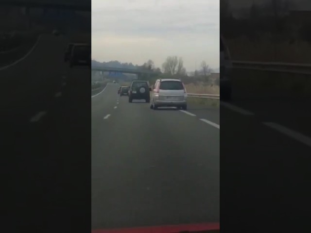 Espectacular accidente en la recta de Heras