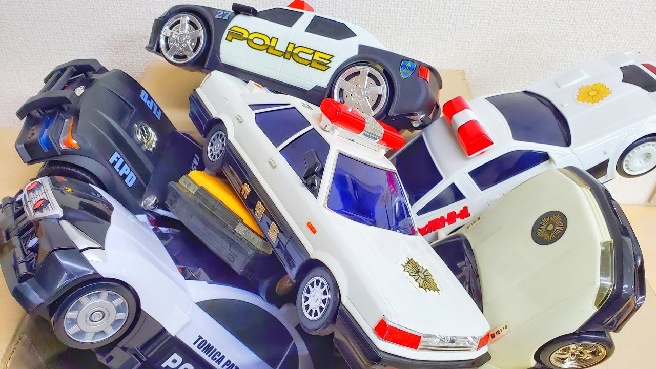 Giant Police Car Big Siren Emergency Run Long Slope