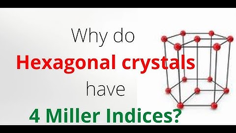 Interview question | Why do Hexagonal crystals have 4 Miller Indices |Miller Indices for HCP crystal