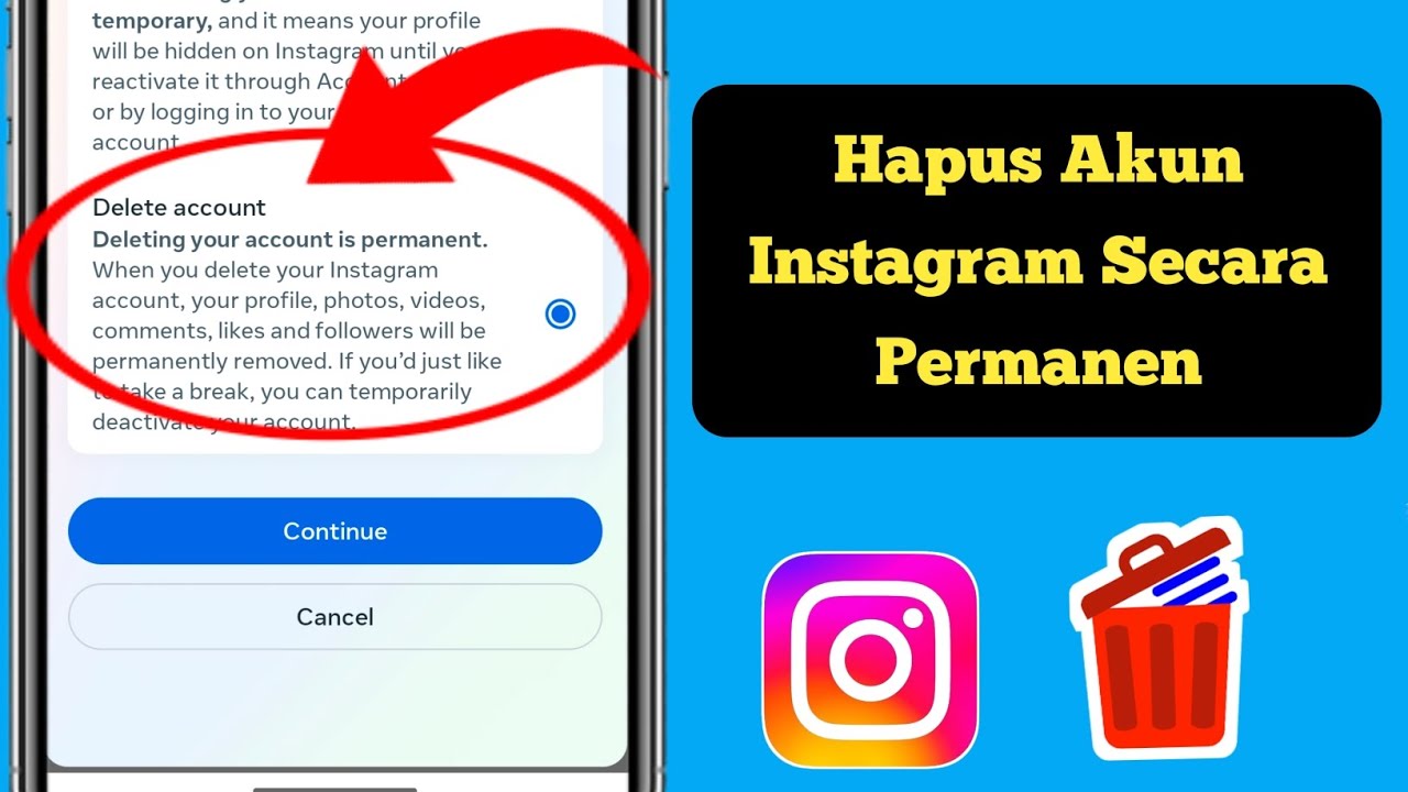 Cara Menghapus Akun Instagram Secara Permanen 2024 (Baru) - YouTube