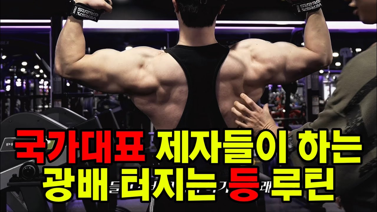 국가대표 제자들이 하는 광배 터지는 등 루틴