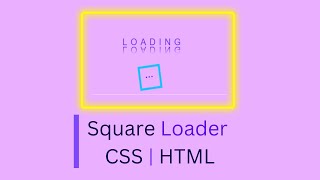 CSS Square Loader With Text Reflection | HTML