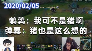东北大鹌鹑0205P5提莫：鹌鹑：我可不是猪啊。弹幕：猪也是这么想的