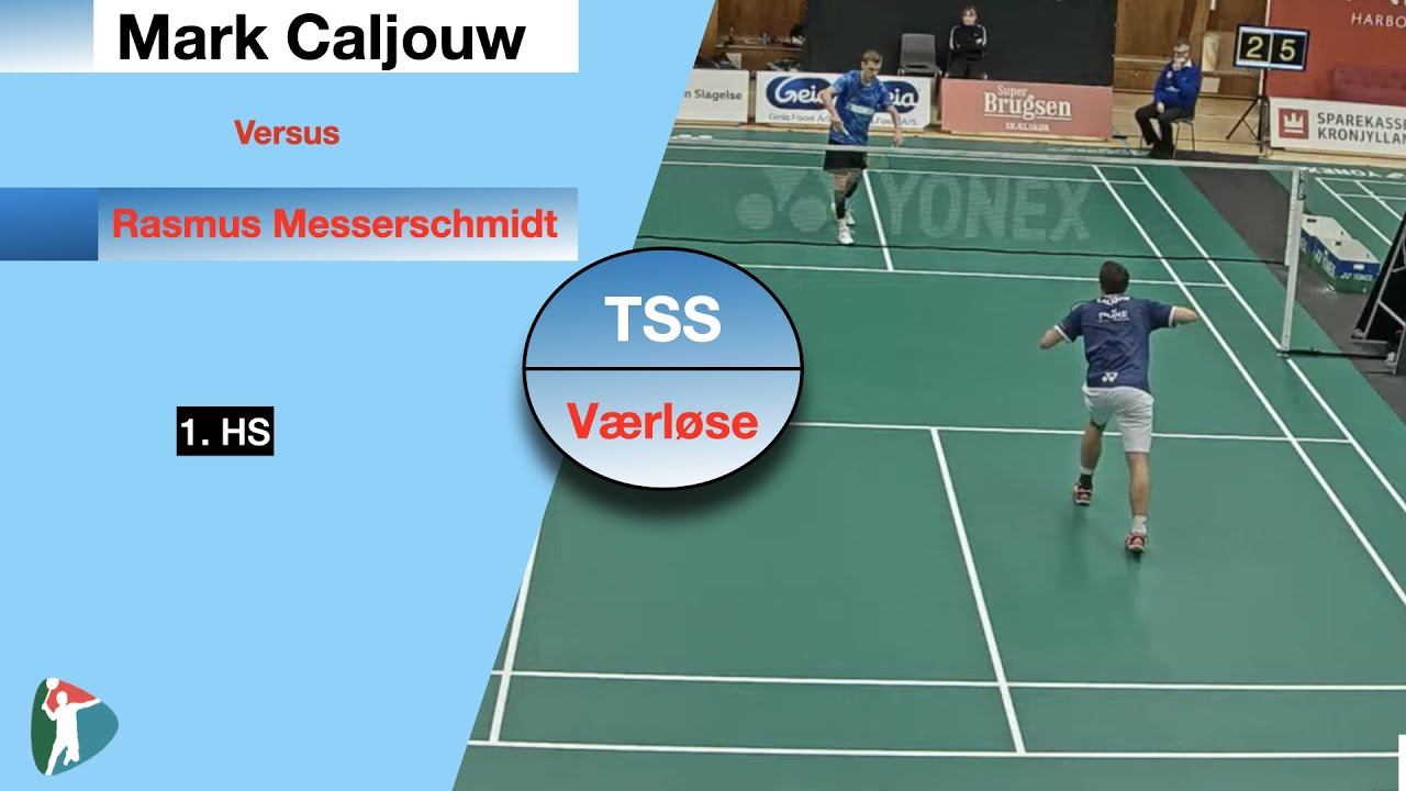 Badminton HS | Mark Caljouw - Rasmus Messerschmidt | Ligaen | TSS - Værløse | 2020