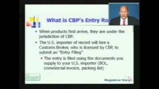 U.S. FDA EXPORT REGULATIONS - Part 2:  Import Procedure & Regulations Overview