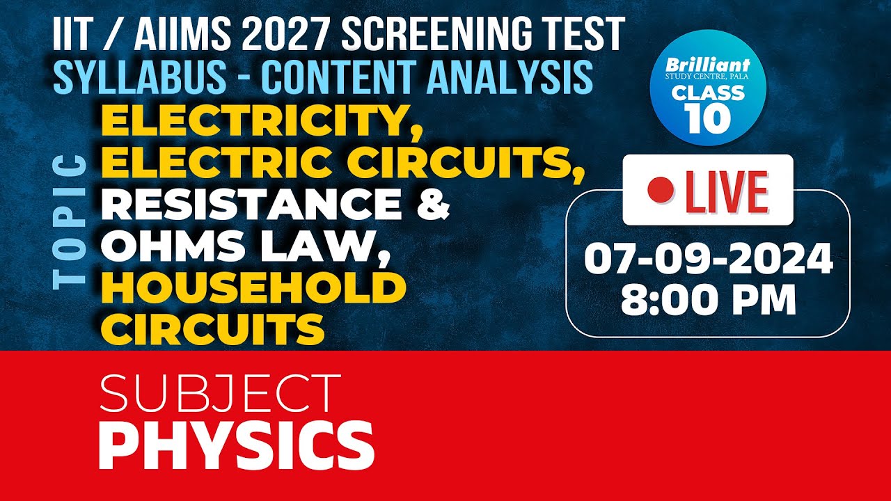 IIT AIIMS 2027 Screening Test Syllabus Content Analysis Physics Iit aiims 2027 screening test syllabus content analysis physics