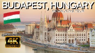 Budapest Hungary 🇭🇺 4K Walking Tour - Parliament &amp; Antique Street (Falk Miksa ut)