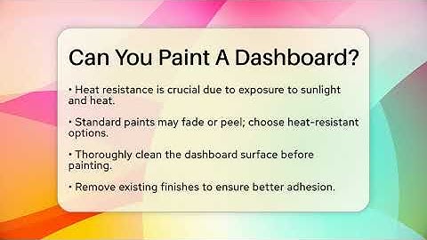 Can You Paint A Dashboard? - Car Collector Enthusiasts