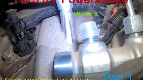 2015 Ford F250 6.7 Powerstroke Fuel Injector Return Line Assembly Replacement Part 1