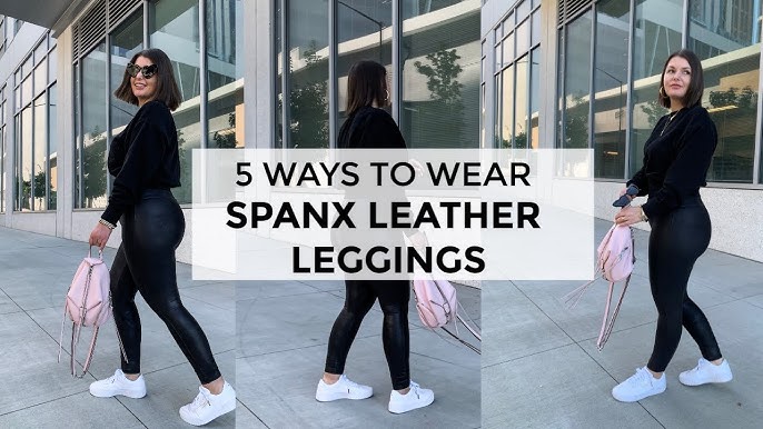 5 Outfits Wearing Faux Leather Leggings - Katie's Bliss