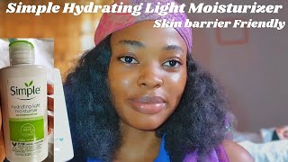 Honest SIMPLE HYDRATING LIGHT MOISTURISER Review