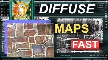 Blender 2.8 : Create Diffuse Maps In 15 Seconds!!! (Gimp-Tutorial)