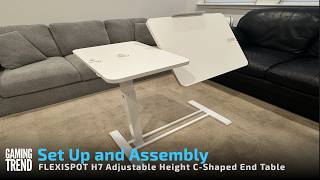 FLEXISPOT H7 Adjustable Height C-Shaped End Table Set Up and Assembly Wealth